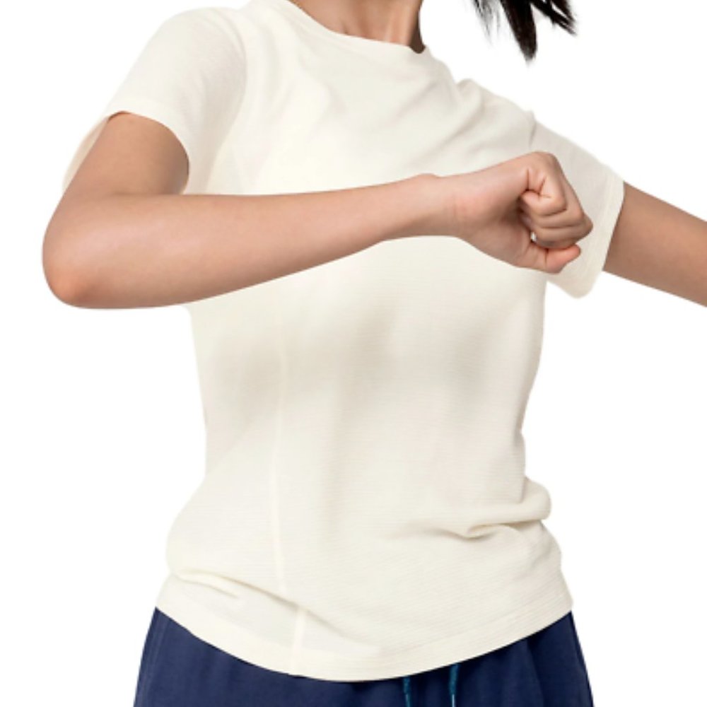 allbirds Women's Natural Run Short Sleeve Tee White Size Medium